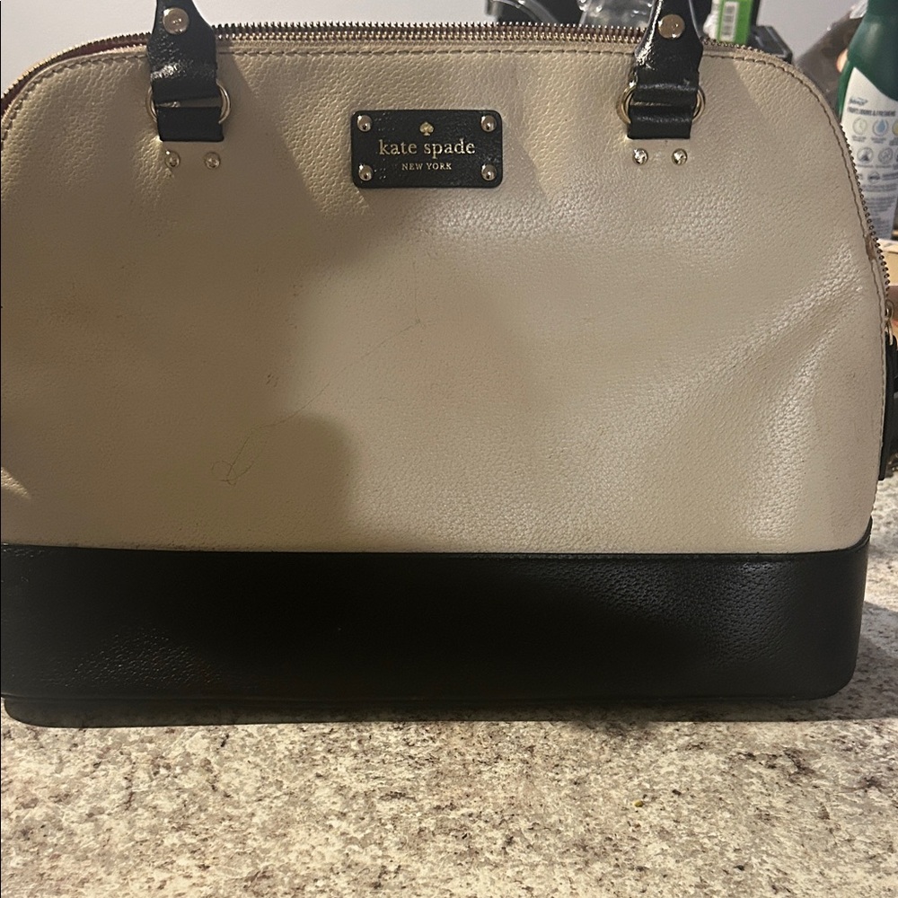 Kate Spade Two-Tone Black and Cream Satchel